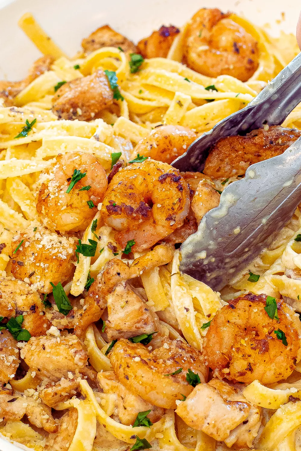 Chicken and Shrimp Alfredo