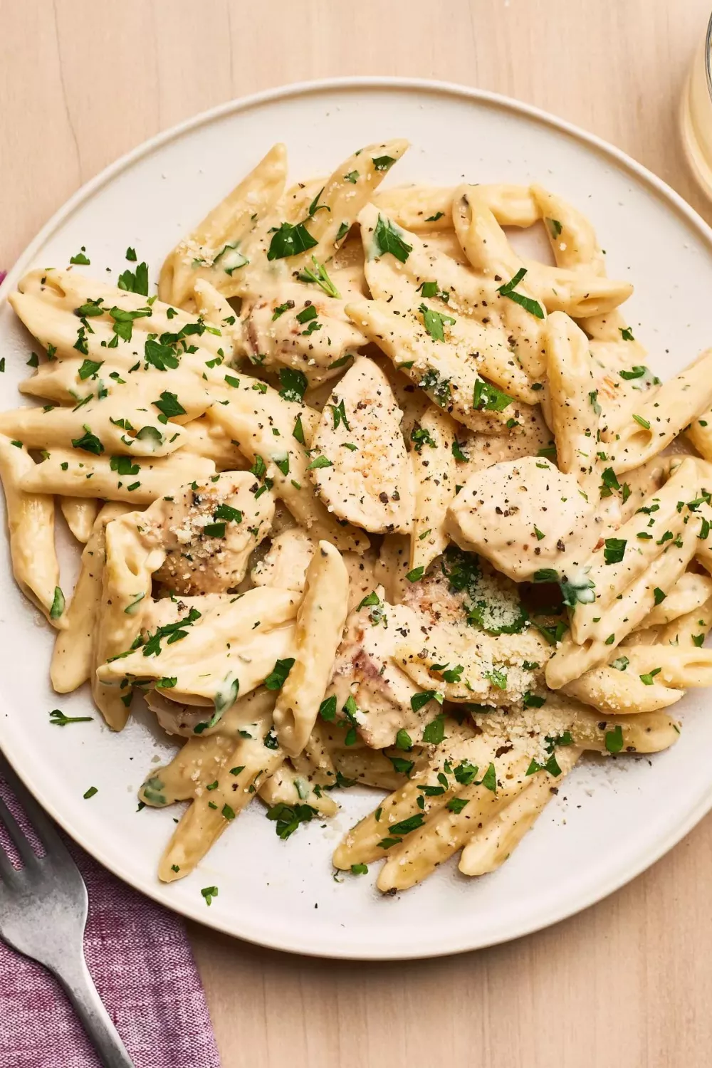 Crock Pot Chicken Pasta Alfredo