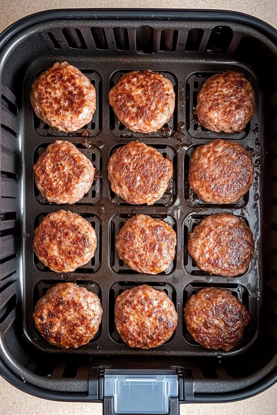 Homemade air fryer sausage patties