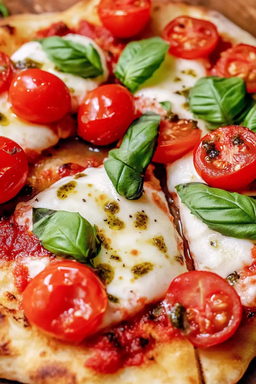 Fresh Margherita flatbread