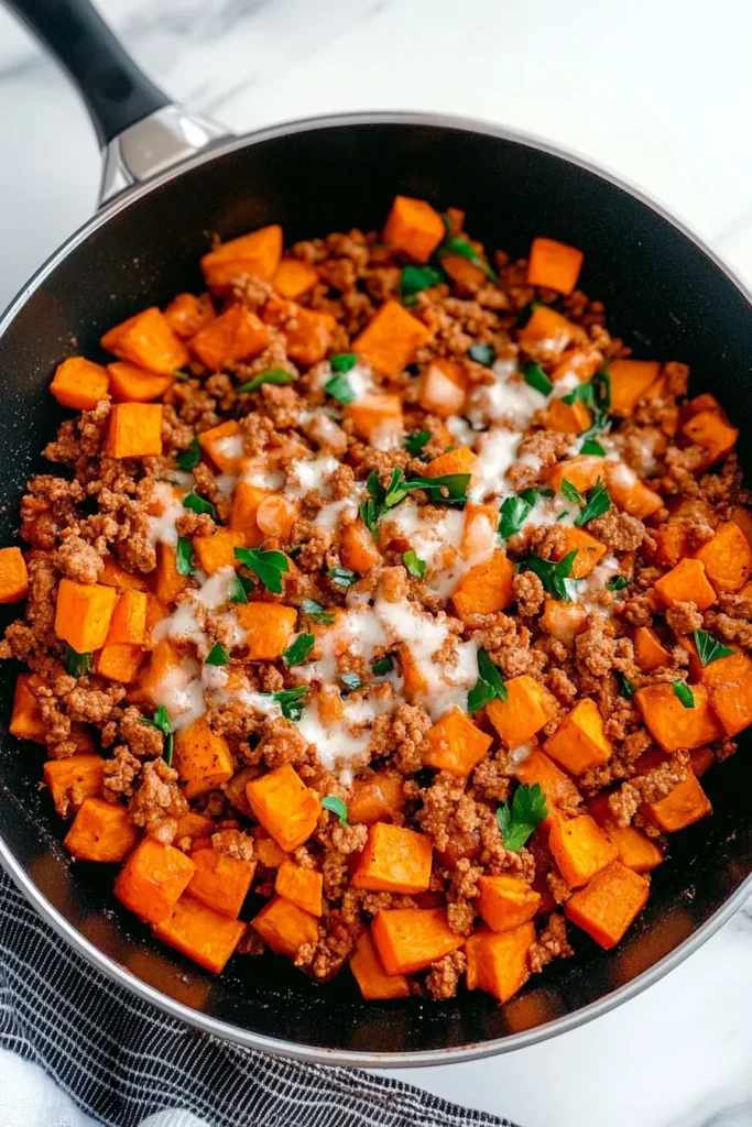 Ground Turkey Sweet Potato Skillet