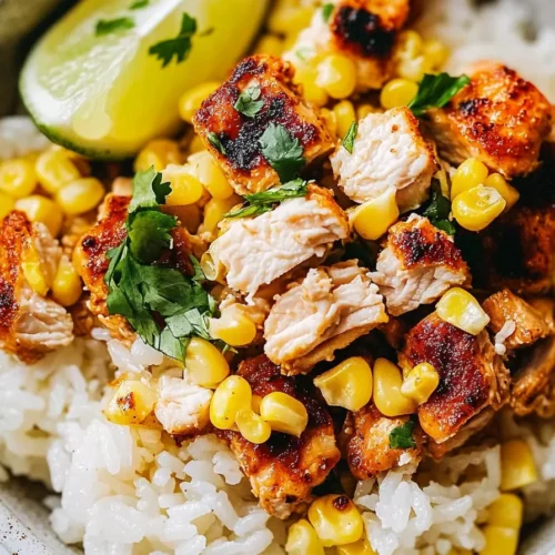Street Corn Chicken Rice Bowl