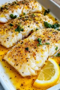 Lemon Butter Baked Cod